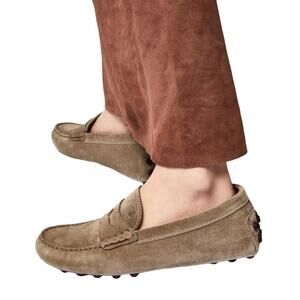 Tod's Gommino Bubble Suede Loafers Slip On Casual Comfort Yellow EU 38.5 US 8